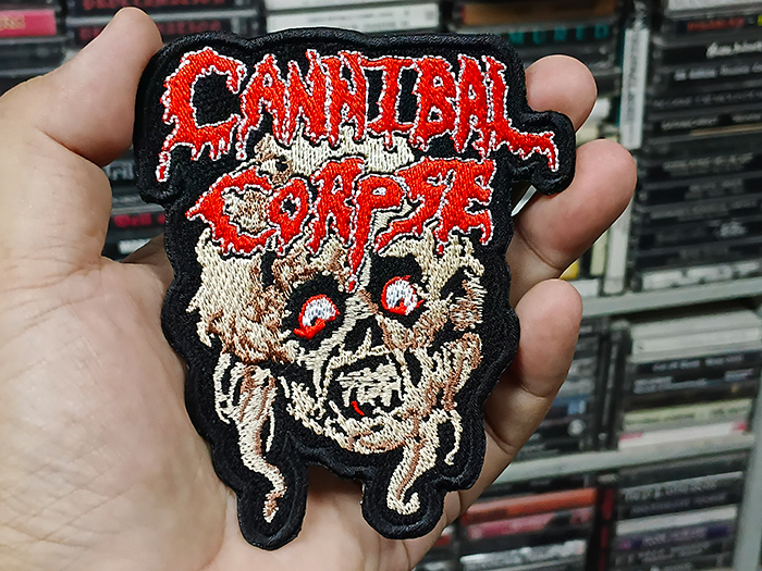 CANNIBAL CORPSE 'Zombie's Head & Band's logo' Embroidered Patch อาร์มแบบปัก