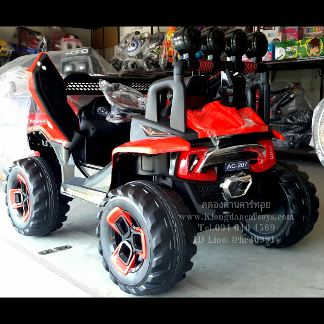 รถเด็กแบตเตอรี่JeepCross4×4ปี2021*คันใหญ่มาก, พ่วงมาลัยซ้าย ประตูปีกนก* (โยกสไลด์, ออกตัวสมูท, 4มอเตอร์แบต12v7a, มีโช้ค, บูลทูธกับมือถือ เล่นเมมโมรี่ auxและเล่นFMได้, รีโมทบูลทูธไฮเทค,มีที่ลากจูง) ใหญ่ๆต้องรุ่นนี้เลย งานพลาสติกสวยมาก ไฟสวยรอบคัน