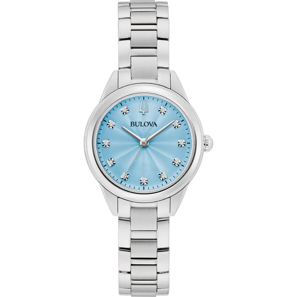 Bulova 96P250 นาฬิาผู้หญิง 11 diamonds Quartz Women's Watch