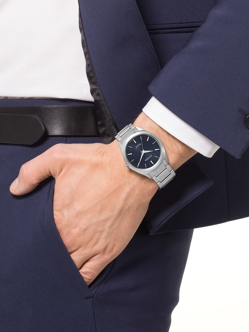 Citizen BJ6520-82L นาฬิกาผู้ชาย Eco-Drive Super Titanium Men's Watch