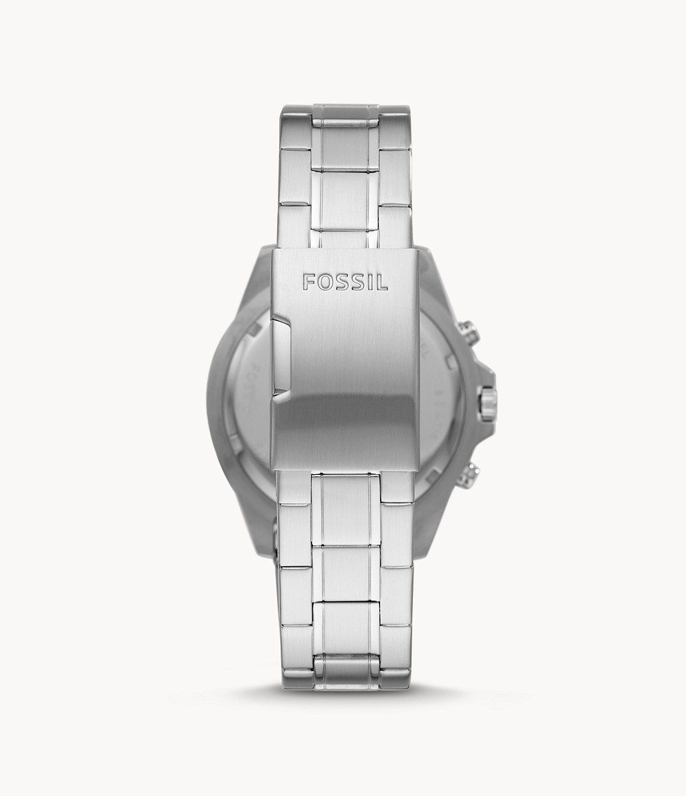 Fossil FS5623 นาฬิกาผู้ชาย Garrett Chronograph Silver-Tone Stainless-Steel Quartz Men's Watch