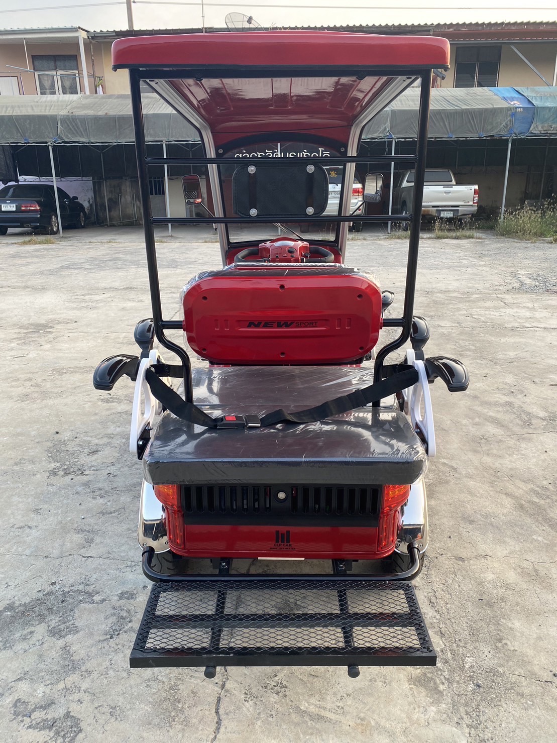 รถไฟฟ้า 4 ล้อ 4-5 ที่นั่ง รุ่น M-01T ยี่ห้อ CLP CAR สีแดง ขับแฮนด์บิด