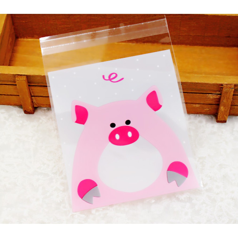 ถุงคุ๊กกี้ ฝากาว ขนาด 10×10 ซม. จำนวน 95-100 ชิ้นต่อแพ็ค ชุดที่ 5/6