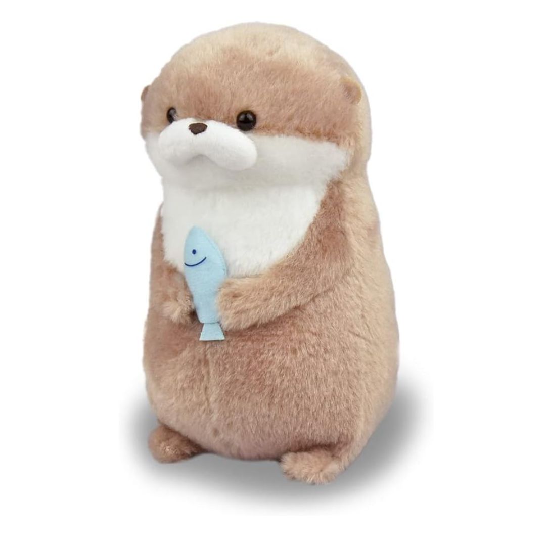 [พร้อมส่ง] ตุ๊กตา น้องนาก ถือปลา นากทะเล Uso-yan Size 8 x 9 x 16 cm นำเข้าจากญี่ปุ่น カワウソうそやんST うそやん おさかな