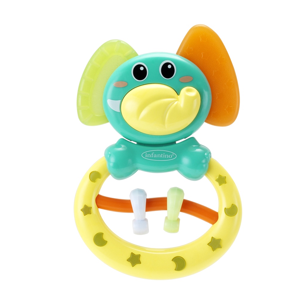 Infantino ยางกัดช้าง Rattle & Teether Elephant