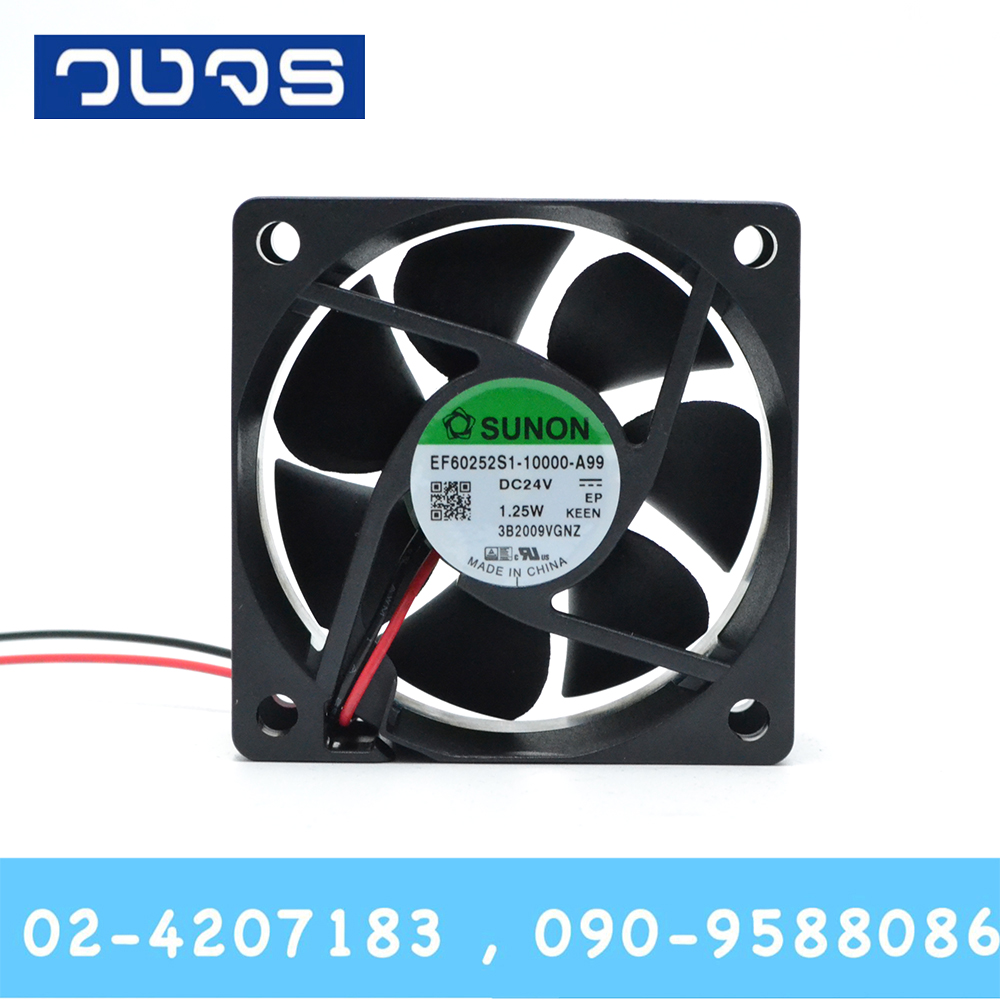 พัดลมระบายอากาศSunon EF60252S1-10000-A99 60*60*25mm 24VDC