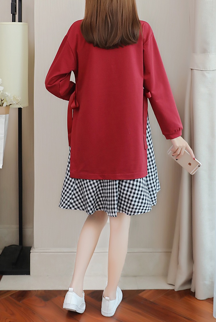 ชุดคลุมท้องแฟชั่นเทรนใหม่ แขนยาว มีโบว์ผูกด้านข้าง ใส่ได้ถึงคลอด สวยมากค่ะ M L XL XXL