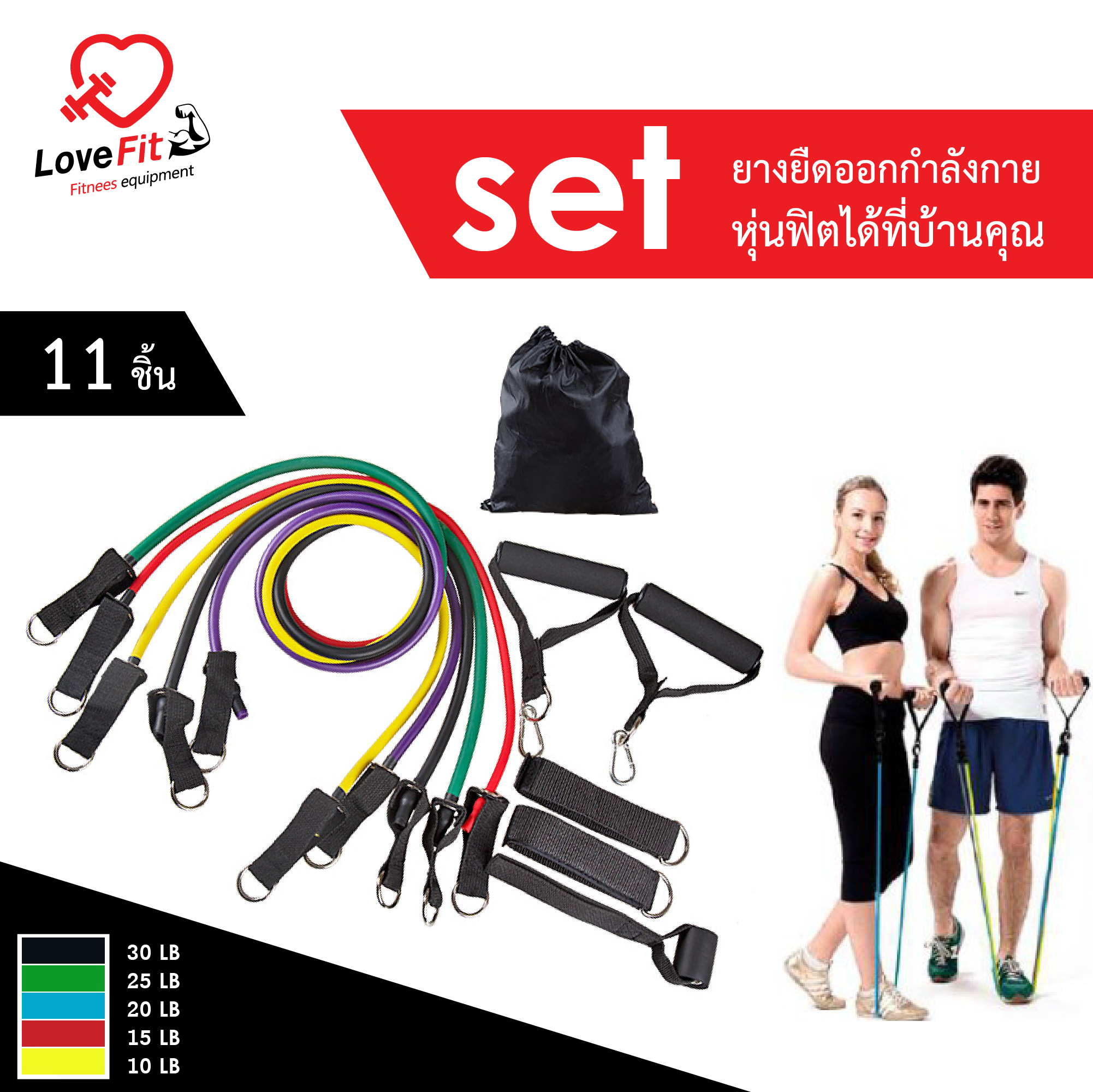 ยางยืดออกกำลังกาย Resistance band อุปกรณ์ออกกำลังกาย เครื่องออกกำลังกาย