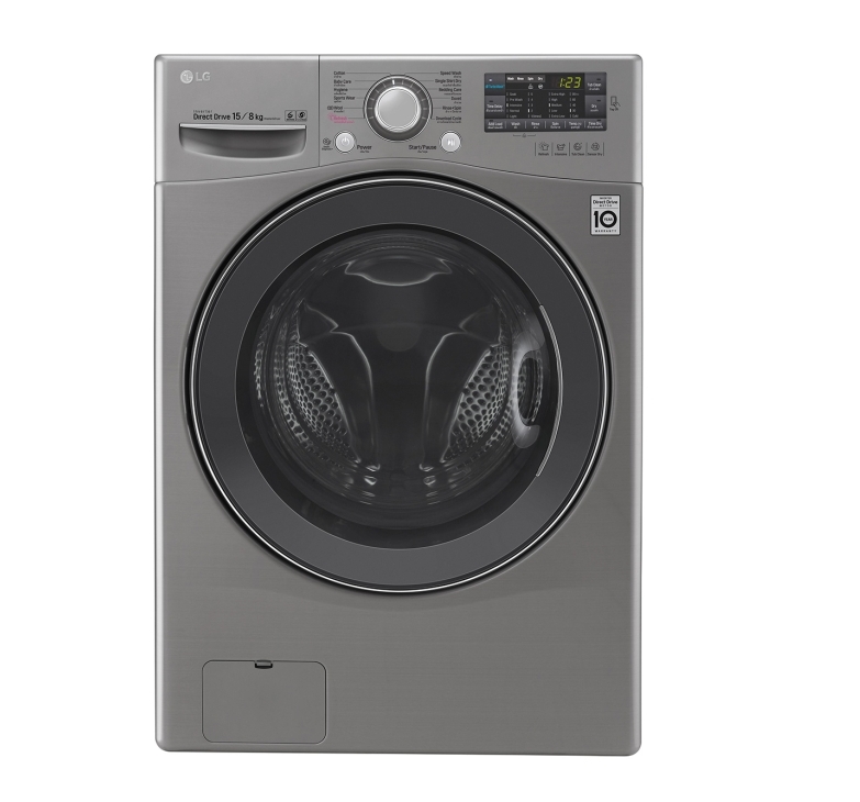 เครื่องซักผ้า อบผ้า LG ซัก 15 กก. / อบ 8 กก.Inverter รุ่น F2515RTGV