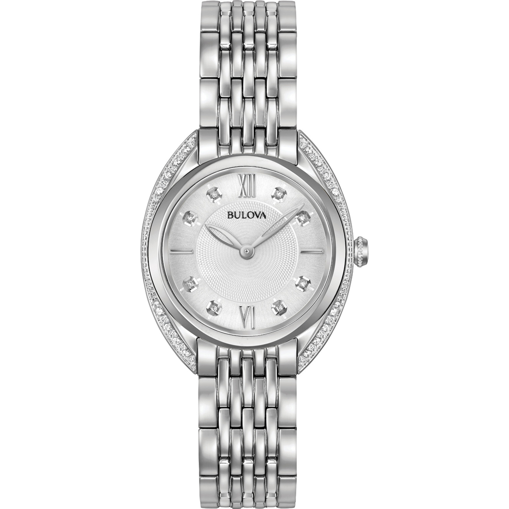 Bulova 96R212 นาฬิาผู้หญิง Classic Quartz 24 Diamonds Women's Watch