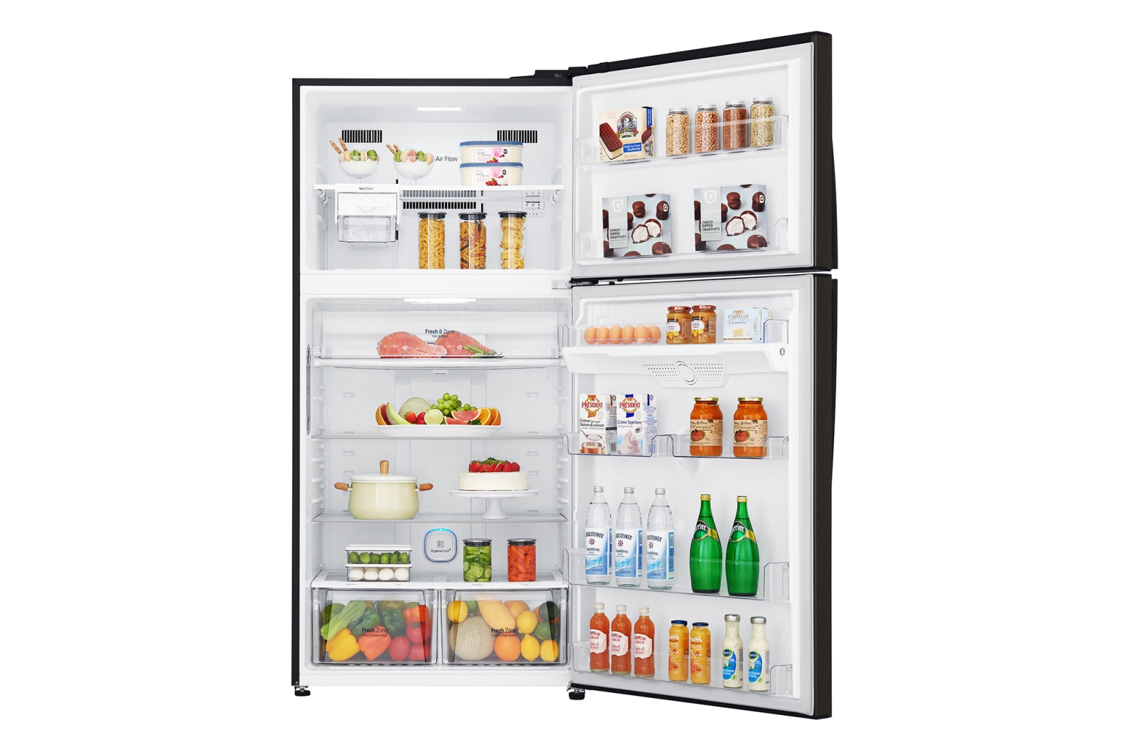 LG ตู้เย็น 2 ประตู รุ่น GR-H802HXHU 20.8 คิว สเตนเลสดำ อินเวอร์เตอร์