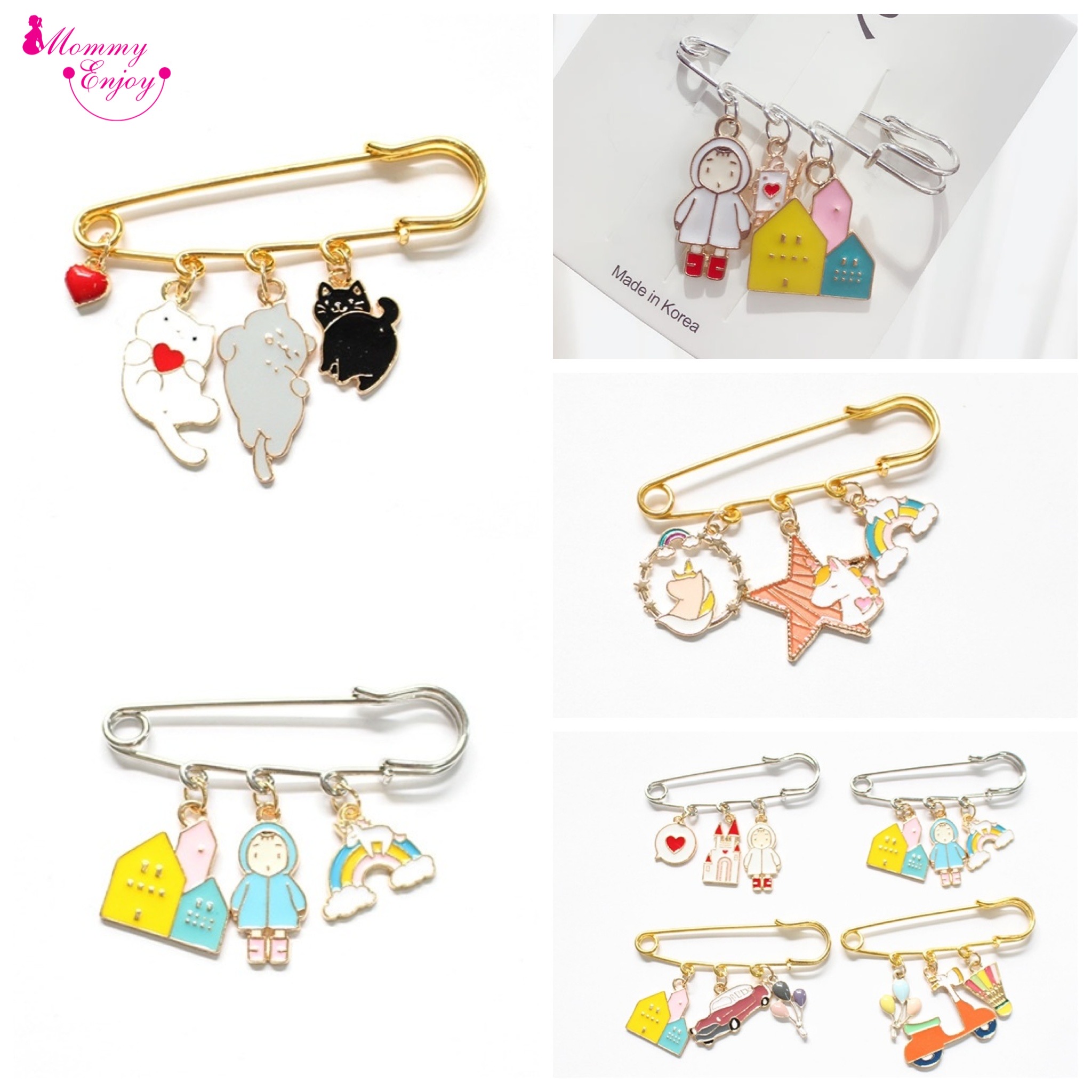 เข็มกลัดติดชุด สวย หรู ดูดี มีให้เลือกหลายแบบ น่ารัก กันสารพัดเลยจร้าา ชุดตุ้งติ้ง หลากหลายแบบ V.2