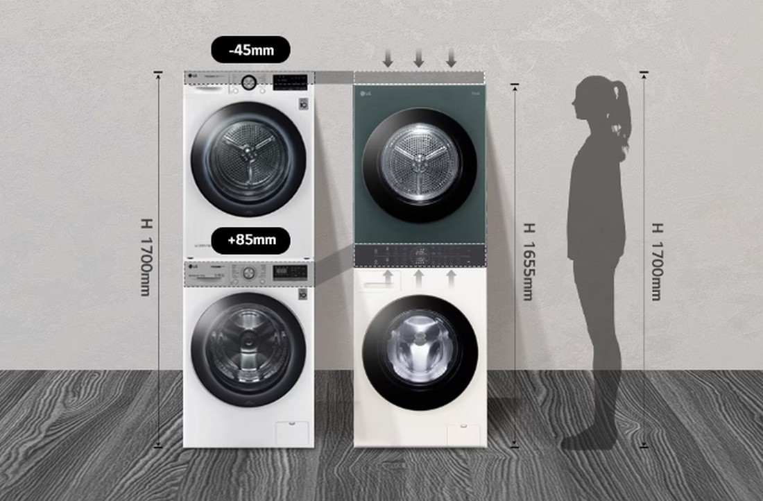 [ผ่อน0%10ด] LG Wash Tower ซักผ้า 14 กก. และอบผ้า 10 กก. WT1410NHEG ระบบ AI DD™ พร้อม Smart WI-FI control สั่งงานผ่านสมาร์ทโฟน (ชลบุรีส่งฟรี)