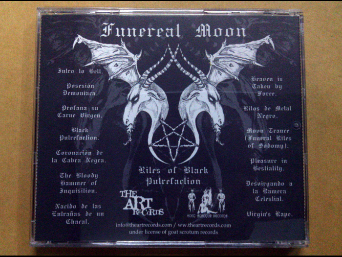 FUNEREAL MOON'Rites Of Black Putrefaction' CD