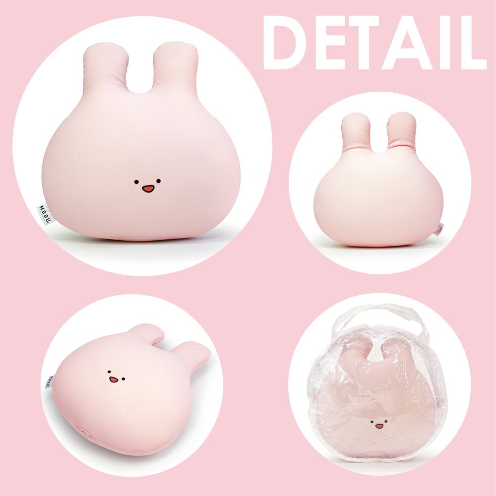 [PRE-ORDER] MOGU x Asamimi-chan Bead Cushion หมอนตุ๊กตา เม็ดบีด อาซามิมิจัง น้องกระต่าย หูยาว หน้ากลม หัวใหญ่ พร้อมกระเป๋าใส นำเข้าจากญี่ปุ่น ふにもち♡あさみみちゃん おかおクッション