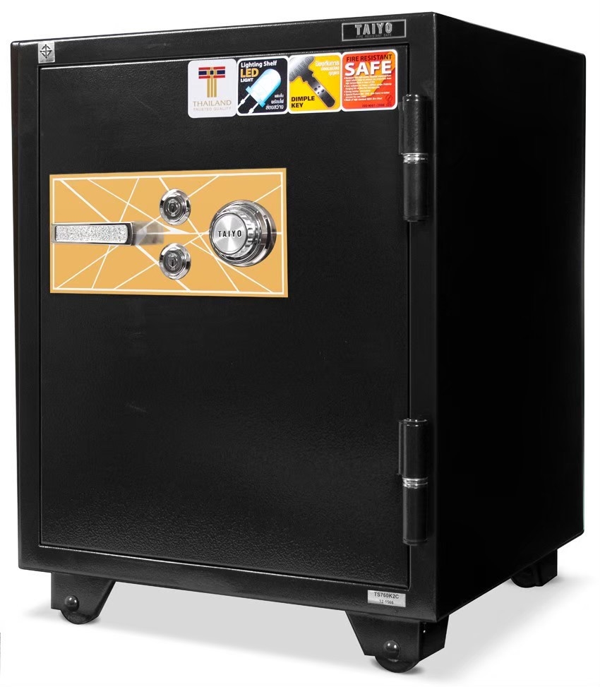 ตู้เซฟนิรภัยรุ่นพิเศษหน้ากากสี TAIYO TS-760 K2C 150Kg