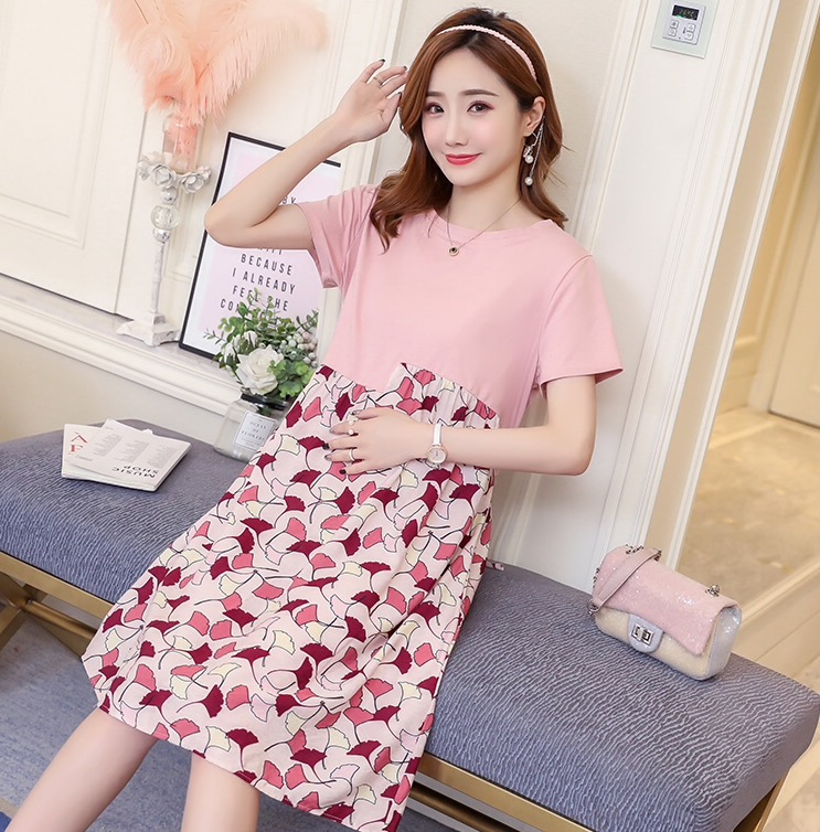 ชุดคลุมท้อง ลายน่ารัก สไตล์วินเทจ แบบน่ารัก ใส่สบาย M L XL XXL