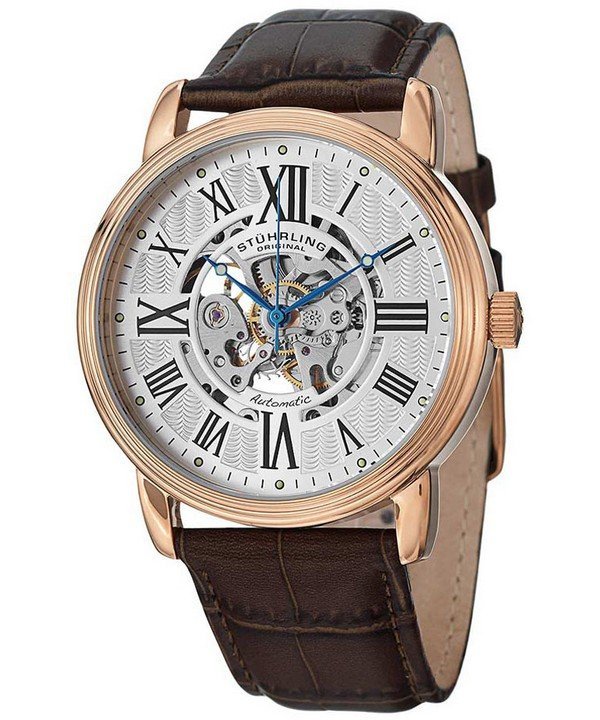 Stuhrling Original 1077.3345K2 นาฬิกาผู้ชาย Stuhrling Original รุ่น 1077.3345K2, Delphi Venezia Automatic Skeleton Men's Watch