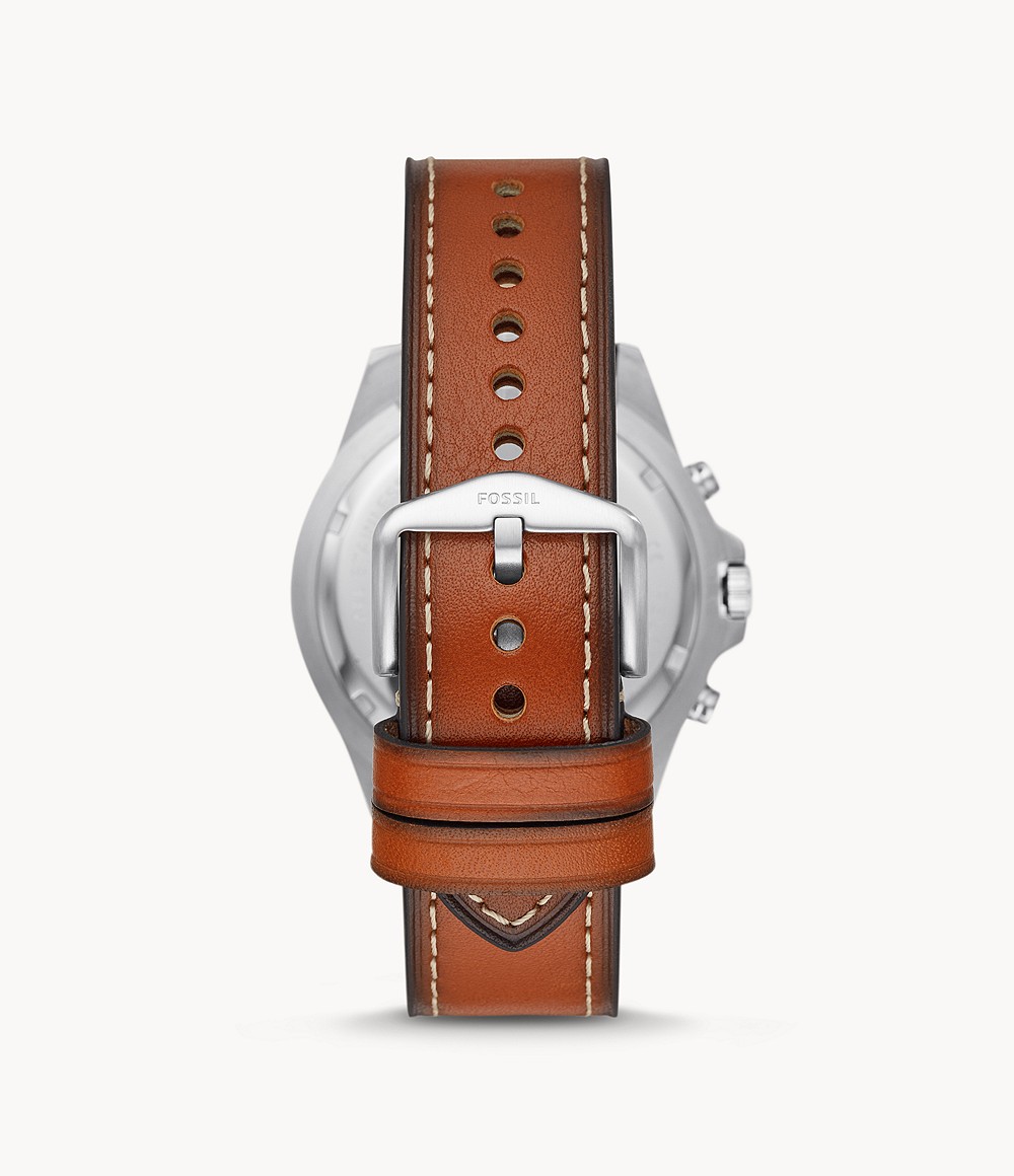 Fossil FS5625 นาฬิกาผู้ชาย Garrett Chronograph Luggage Leather Quartz Men's Watch