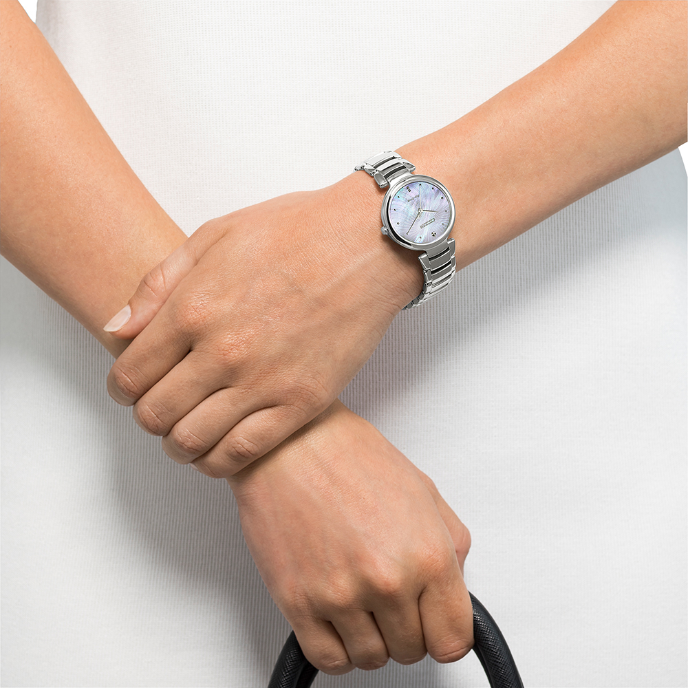 Citizen EM0850-80D นาฬิกาผู้หญิง Eco-Drive Citizen L Mother of Pearl Women's Watch