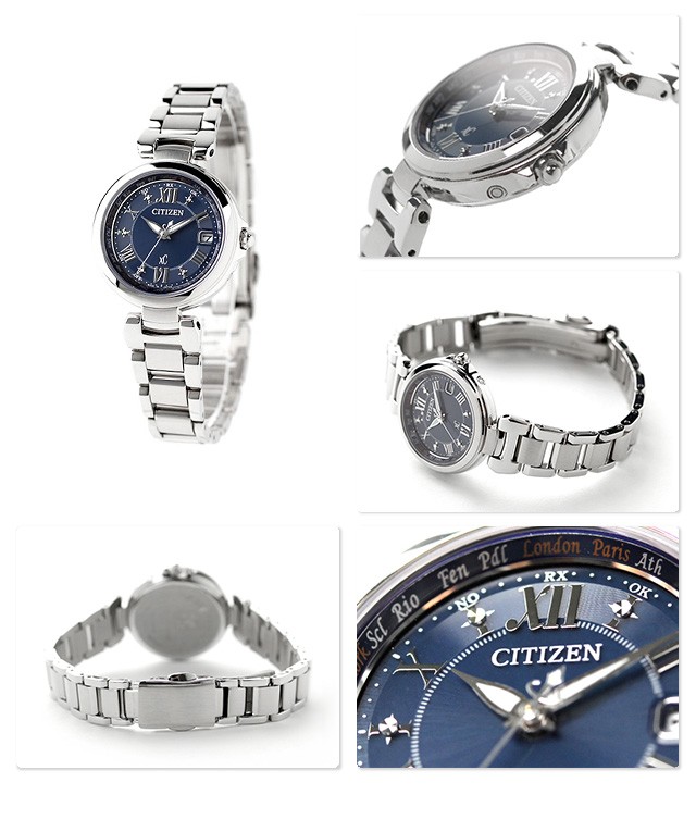 Citizen EC1030-50L นาฬิกาข้อมือผู้หญิง Eco-Drive xC Happy Flight Radio-Controlled World Time Japan Made Women's Watch