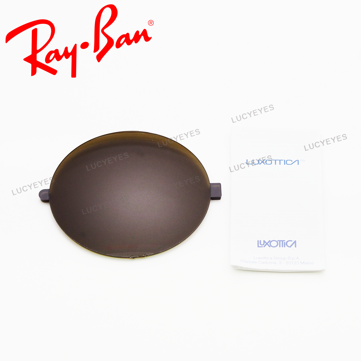 เลนส์ RAYBAN แท้ 100% อะไหล่เลนส์วงกลม เลนส์สีน้ำตาล