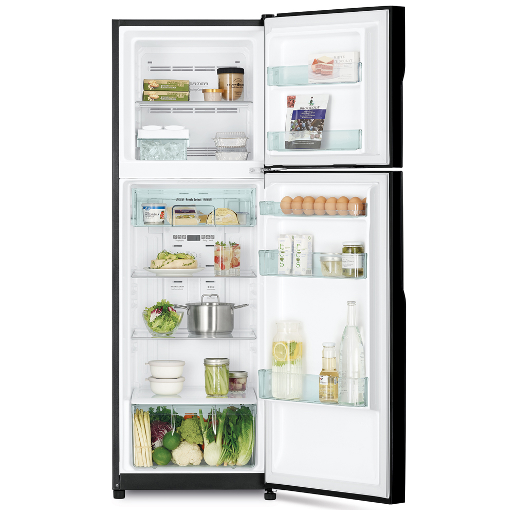 HITACHI ตู้เย็น 2 ประตู 8.7 คิว รุ่น R-H230PD BBK สีดำ (ชลบุรี ส่งฟรี)