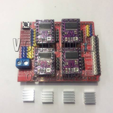 cnc shield v3 engraving machine / 3D Printer / + 4pcs DRV8825 driver expansion board for Arduino