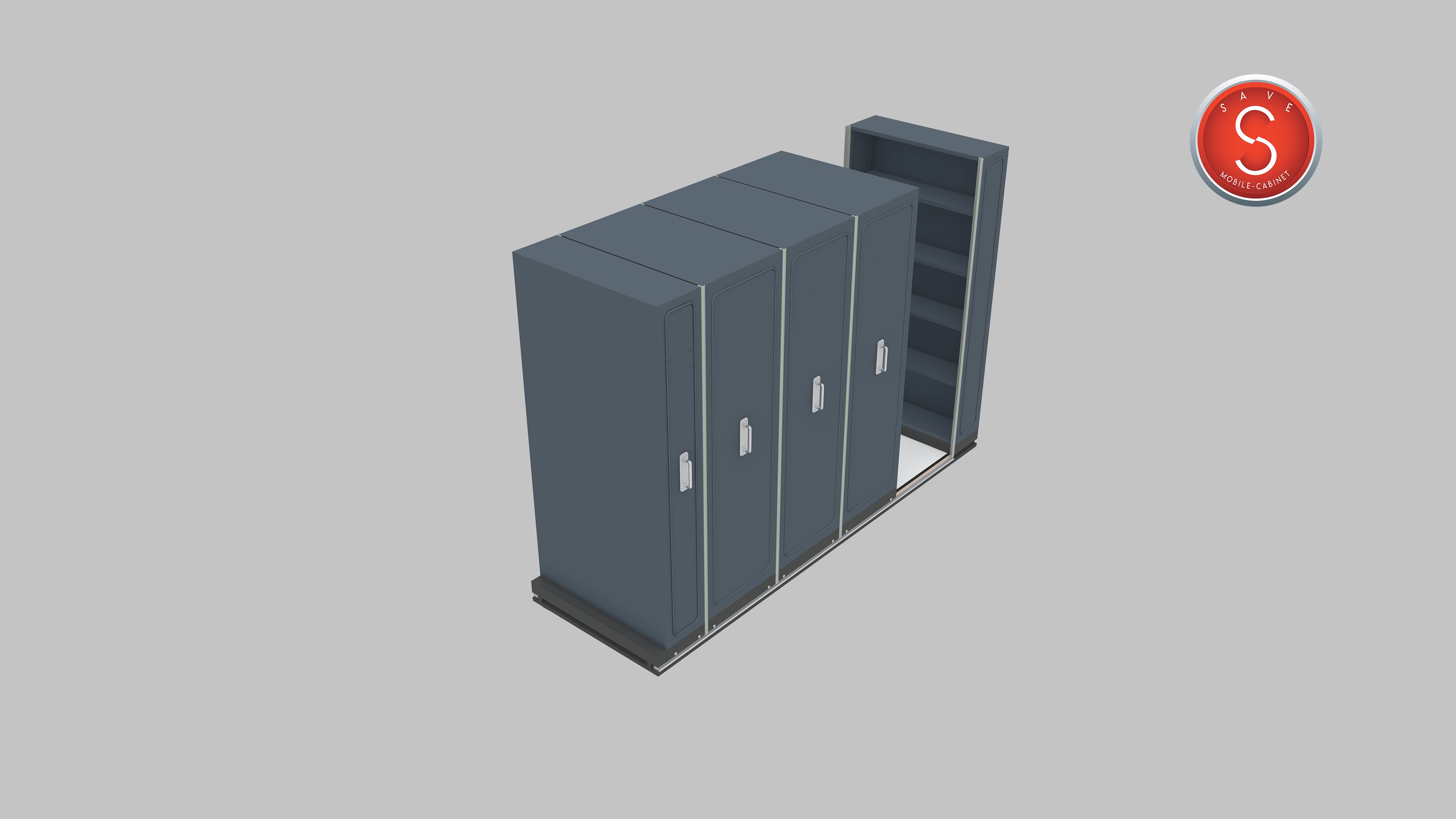 SAVE ตู้รางเลื่อนระบบมือผลัก ชุด 8 หน้า