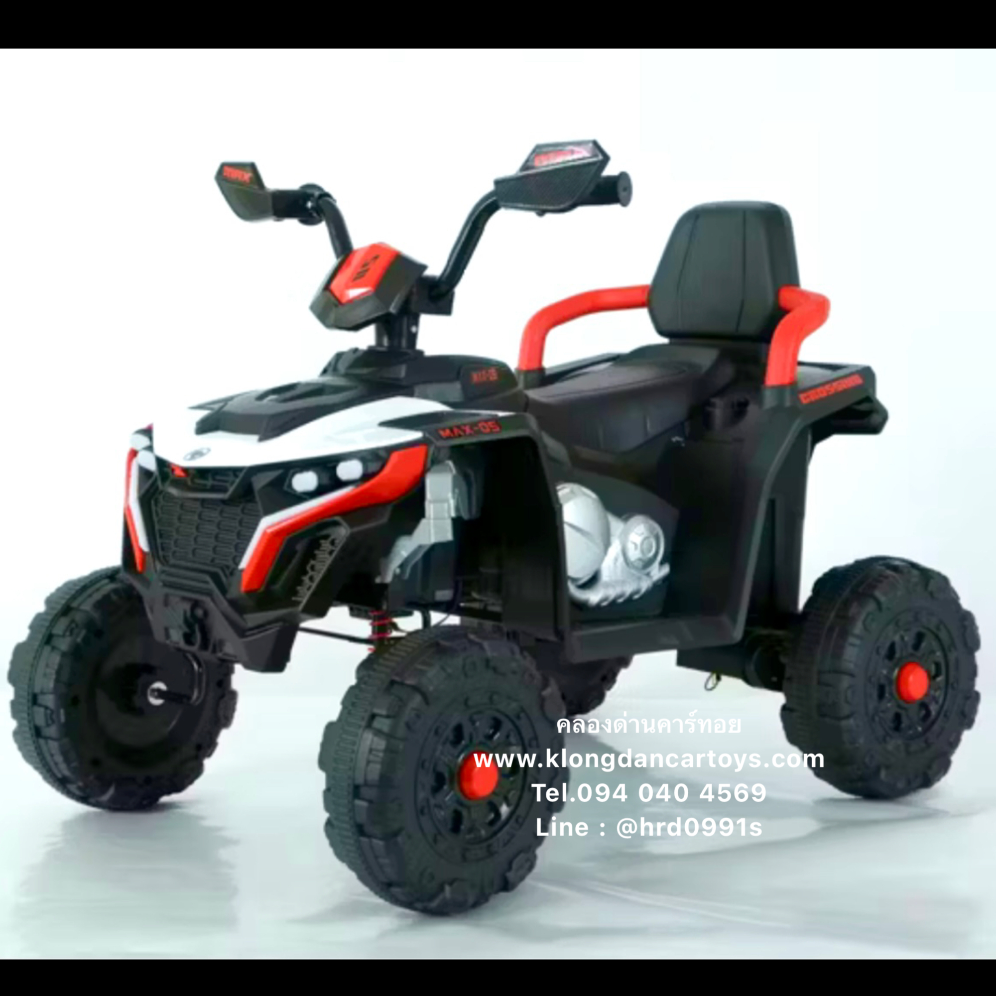 รถเด็กATVแบตเตอรี่💥มีรีโมท ใช้มือถือบังคับได้💥(ออกตัวสมูท, 2มอเตอร์ แบต12V4.5a, เล่นบูลทูธ usb mp3, มีโช้ค) รับน้ำหนัก50KG