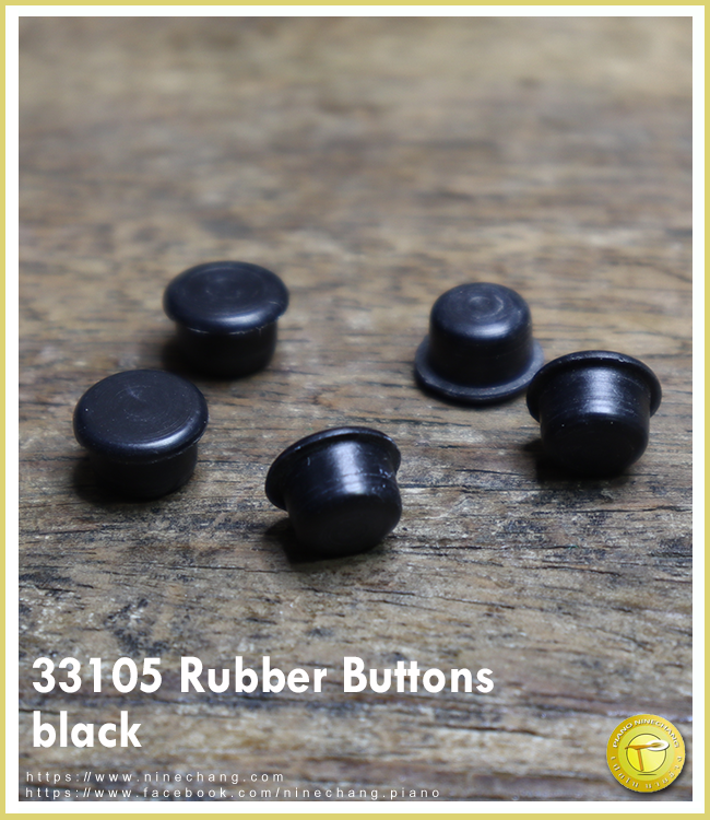 33105 Rubber Buttons black