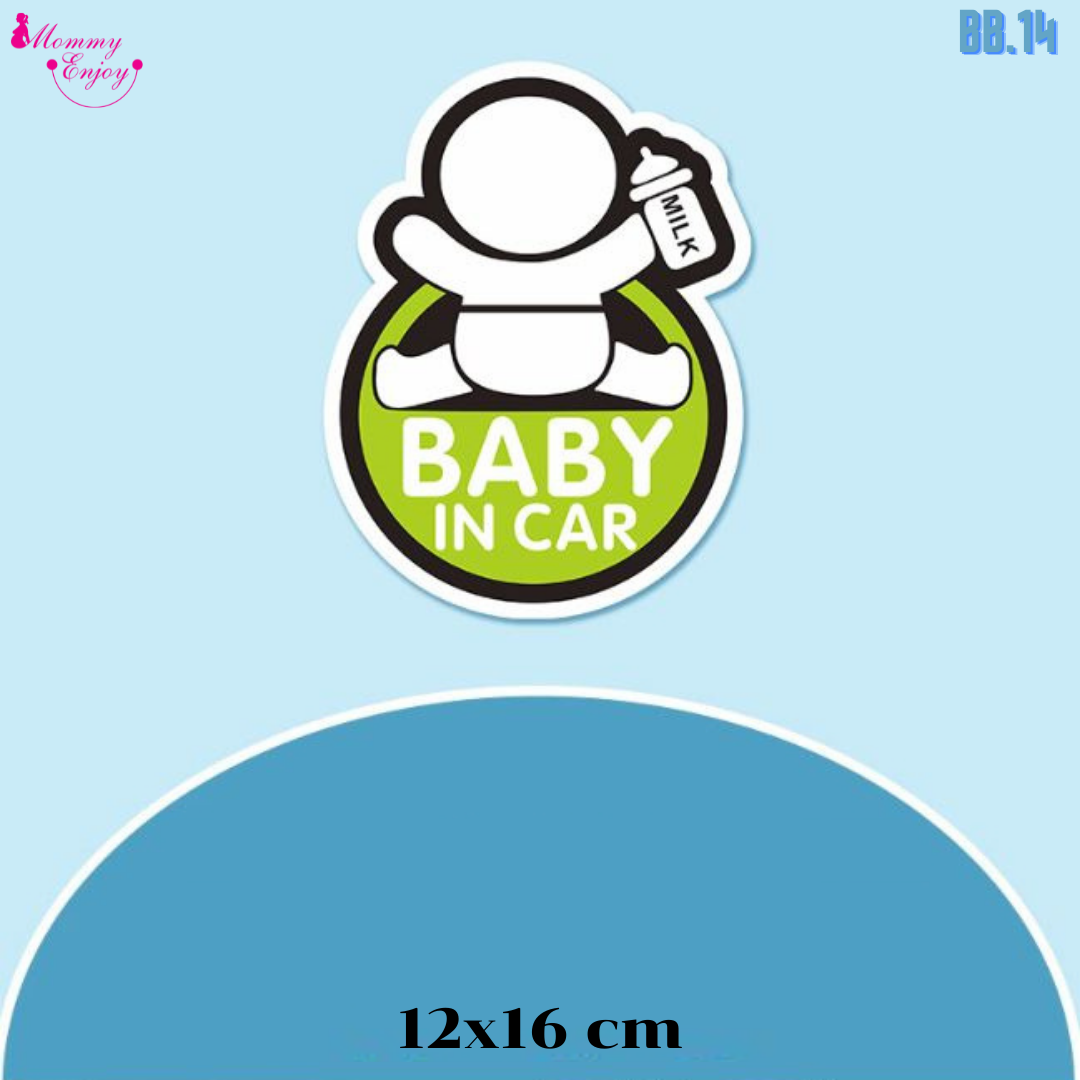 สติ๊กเกอร์ baby in car สติ๊กเกอร์อย่างดี สะท้องแสง เห็นชัดทั้งกลางวันและกลางคืน