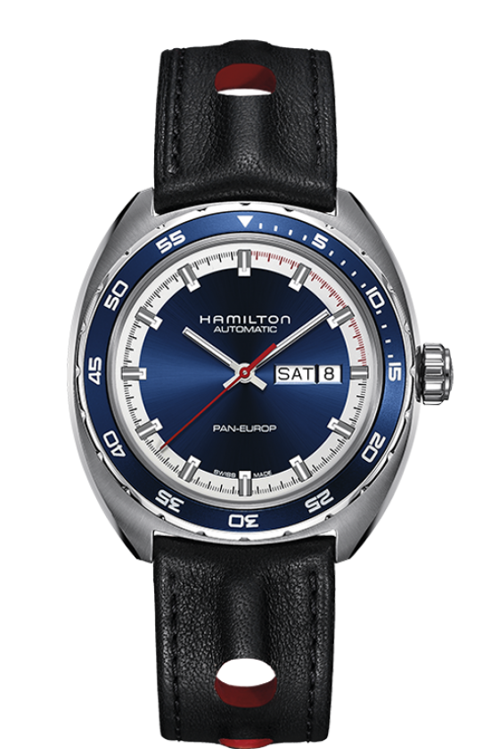 Hamilton H35405741 นาฬิกาผู้ชาย Hamilton รุ่น H35405741, American Classic Pan Europ Automatic Men's Watch