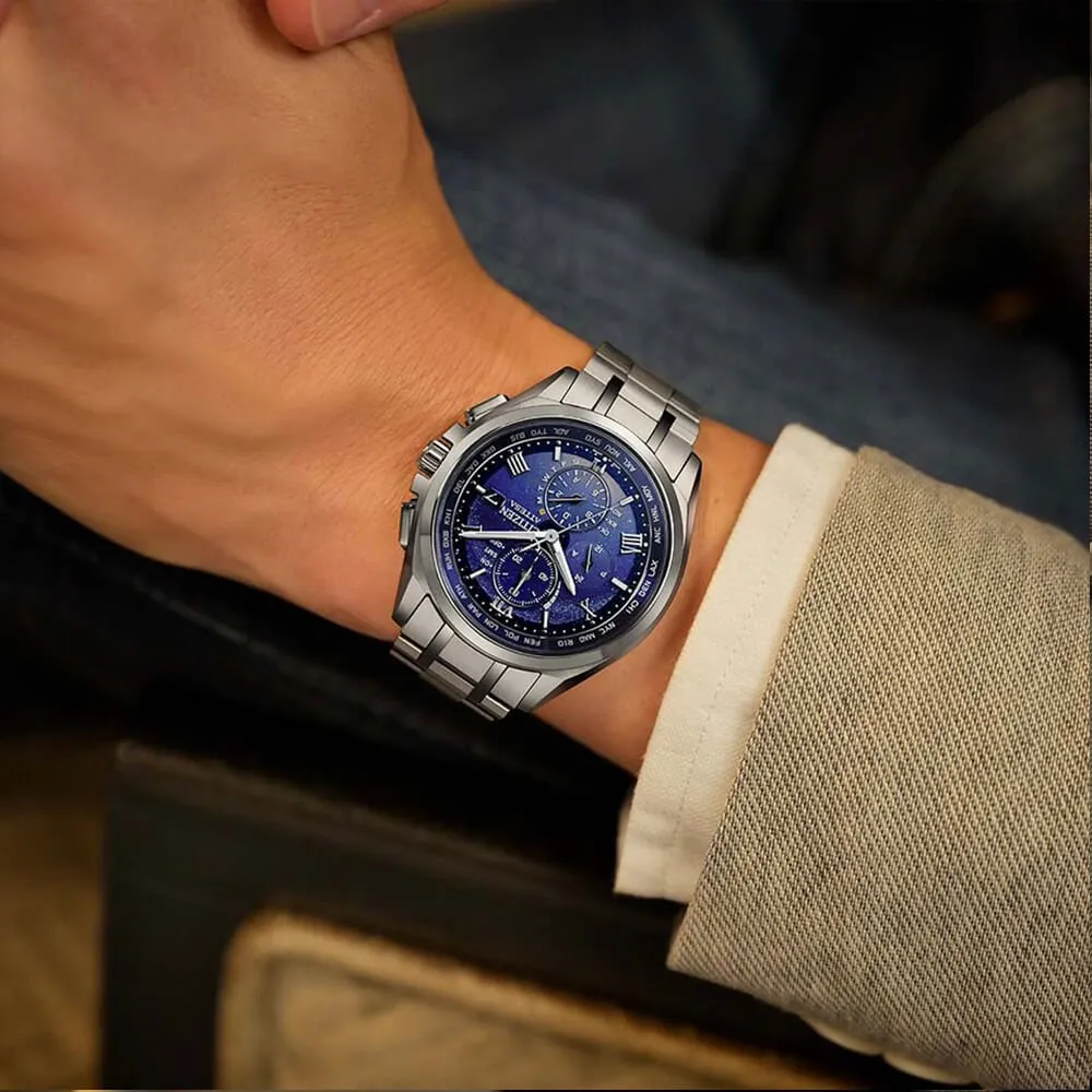 Citizen AT8240-66L นาฬิกาผู้ชาย Attesa Radio Controlled Titanium Eco-Drive Men's Watch