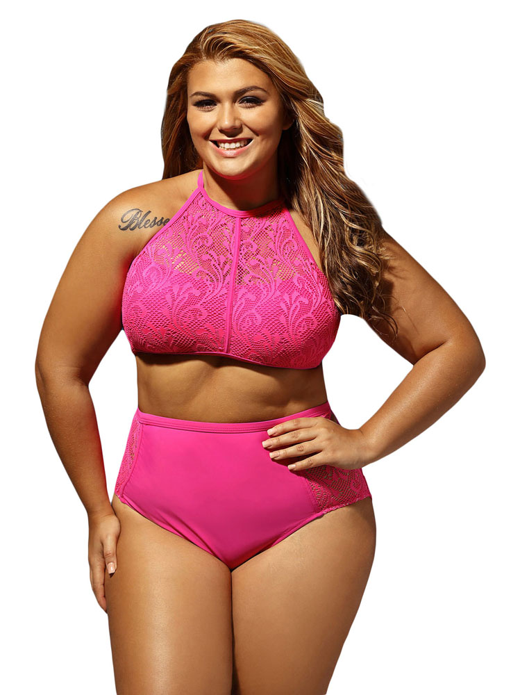 ชุดว่ายน้ำคนอ้วน พร้อมส่ง :ชุดว่ายน้ำทูพีชสีชมพูไซส์ใหญ่แต่งลายลูกไม้และสายด้านหลังแบบเก๋ Sexy มากๆจ้า:รอบอก48-58นิ้ว เอว40-50นิ้ว สะโพก44-56นิ้วจ้า