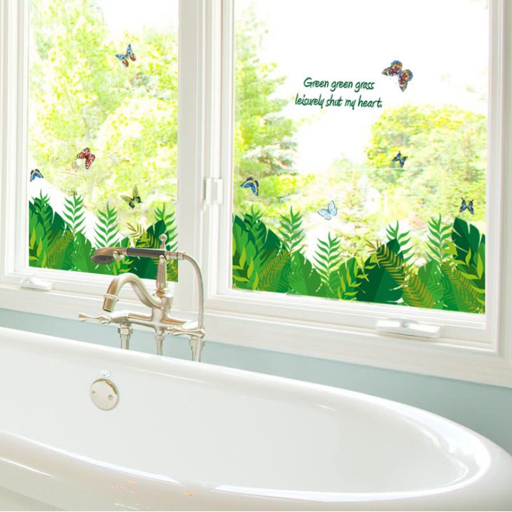 สติ๊กเกอร์ตกแต่งผนัง ขนาด 50x70 ซม. เนื้อ PVC มีกาวในตัว ไม่ทำลายผนัง เซต 3/4