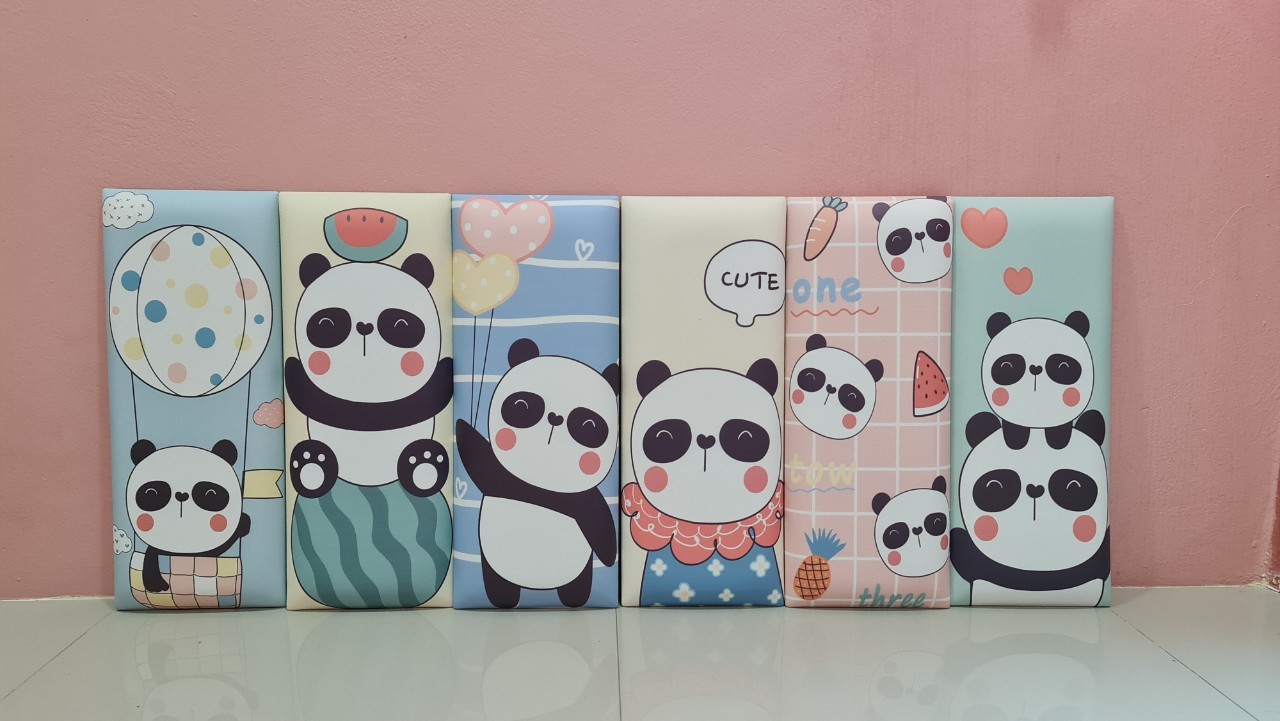 (เซตละ 6 แผ่น)บุผนังกันกระแทก ลายการ์ตูนน่ารักๆ ขนาดแผ่นละ 20x50 ซม.หนา 3.3 ซม. ชุดที่ 3/3