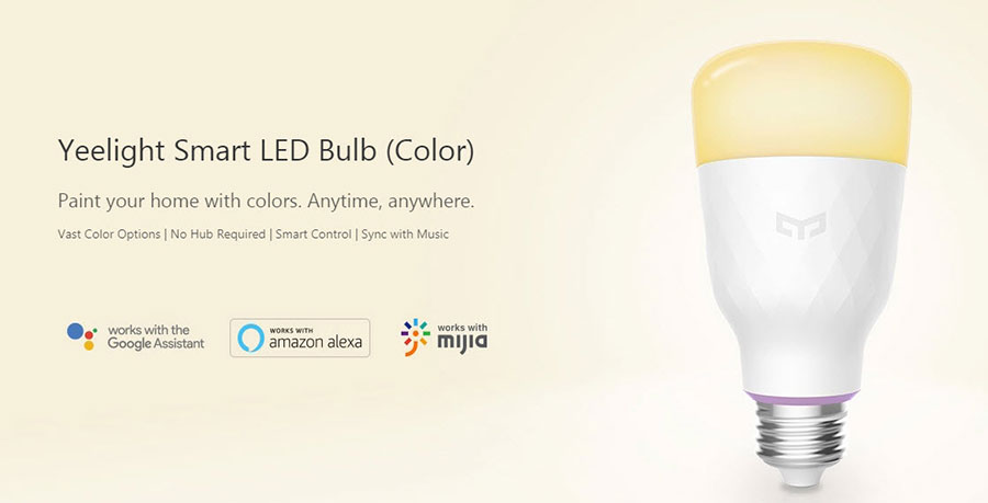 Xiaomi Yeelight E27 Smart LED Bulb 2 (Color) - หลอดไฟแอลอีดีอัจฉริยะรุ่น 2 (สี)