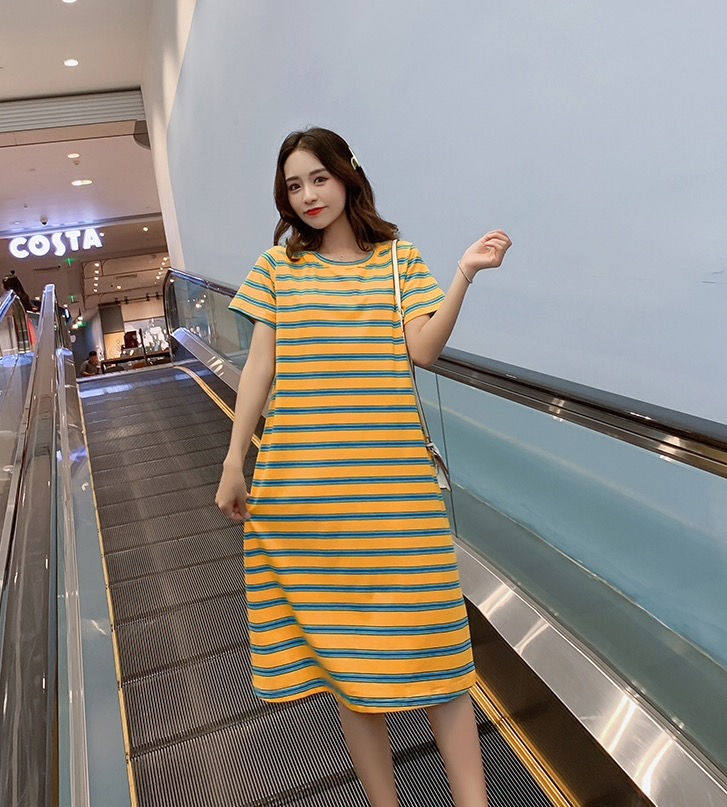 ชุดคลุมท้องแฟชั่นน่ารัก ผ้ายืดนิ่ม ไม่ร้อน ลายและสี สวยค่ะ M L XL XXL