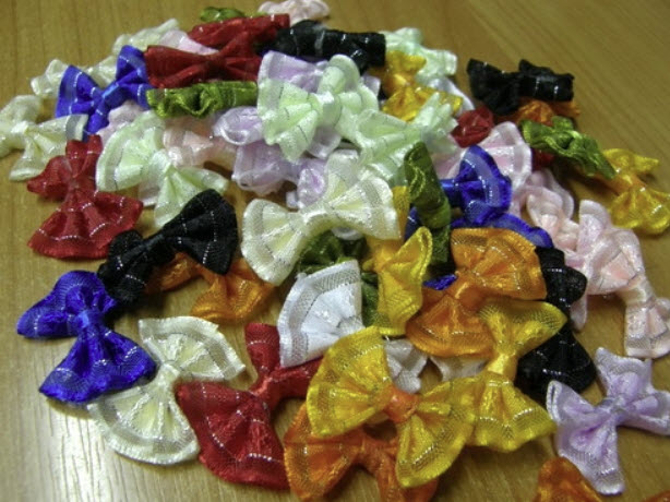 โบว์ผ้าแต่ง LPS คละสี / 10 ชิ้น (งานนอก)