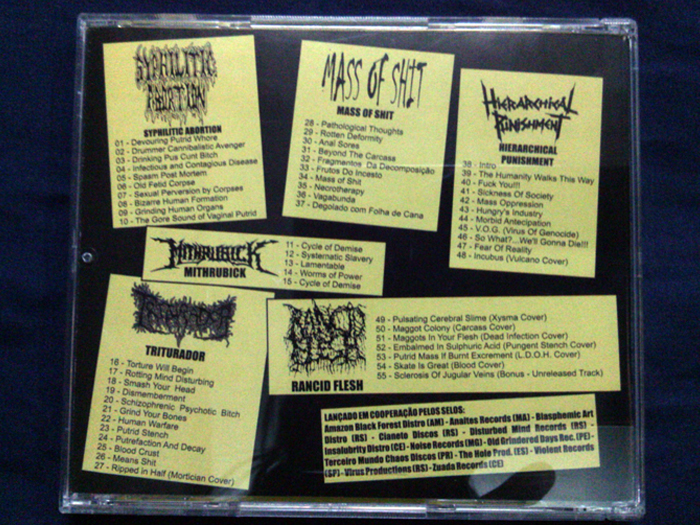 ZOMBIFIED HUMANITY'6 WAYS SPLIT' CD.