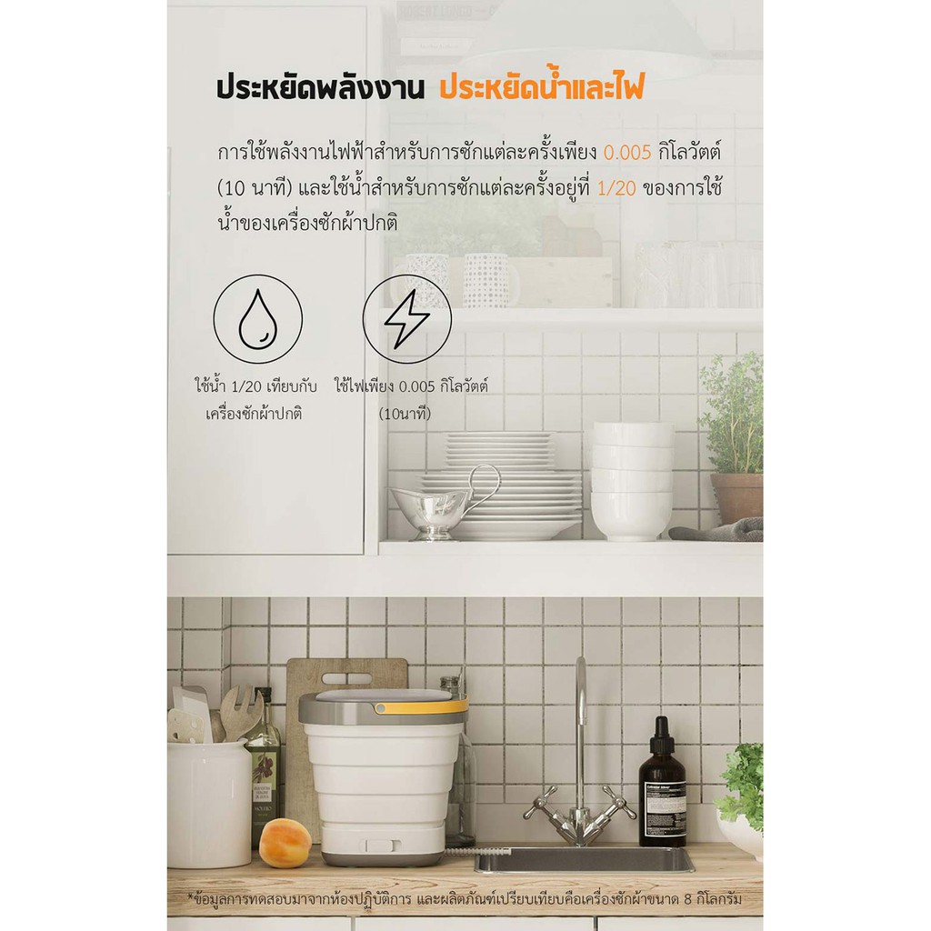 Xiaomi Moyu Folding Washing Machine F1/F1S - เครื่องซักผ้าแบบพับ F1/F1S