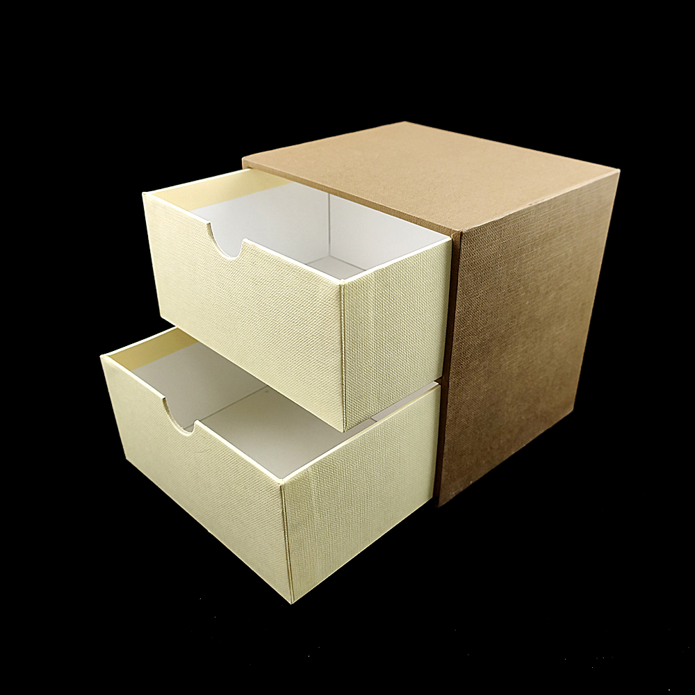 RF105 กล่องจั่วปัง ทรงลิ้นชัก 2 ชั้น ขนาด 12 x 14 x 14 ซม.