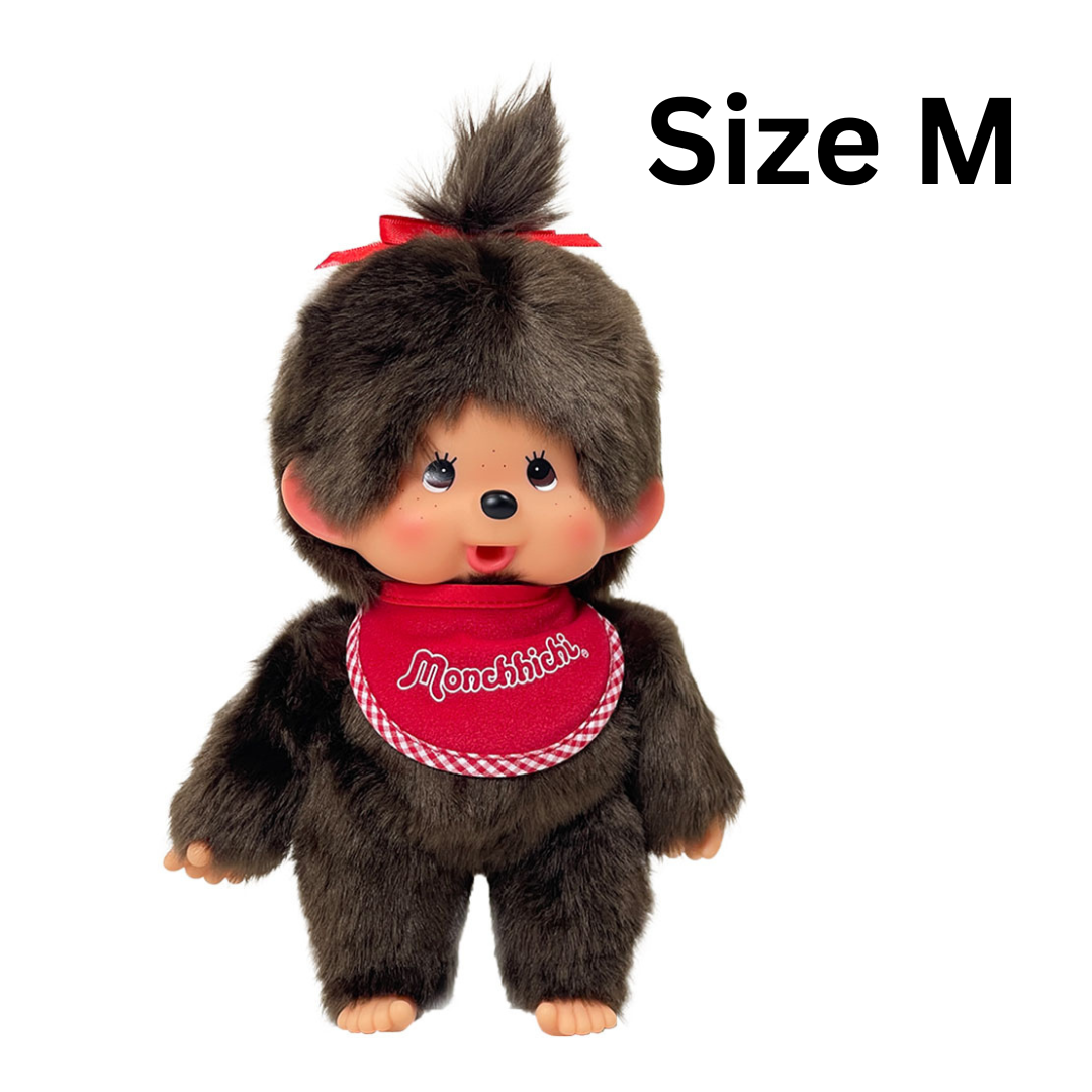 [PRE-ORDER] ตุ๊กตา ม่อนชิชิ Size M ม่อนชิชิจัง Monchhichi H30 x W16 x D10 cm นำเข้าจากญี่ปุ่น モンチッチ ぬいぐるみ プレミアムスタンダード ブラウン【Mサイズ 女の子】