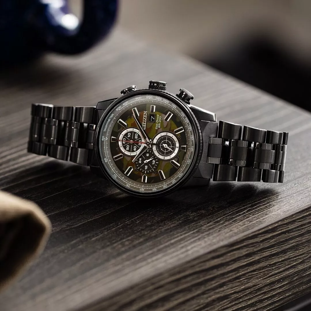 Citizen CA0805-53X นาฬิกาผู้ชาย Eco-Drive Nighthawk Chronograph Men's Watch