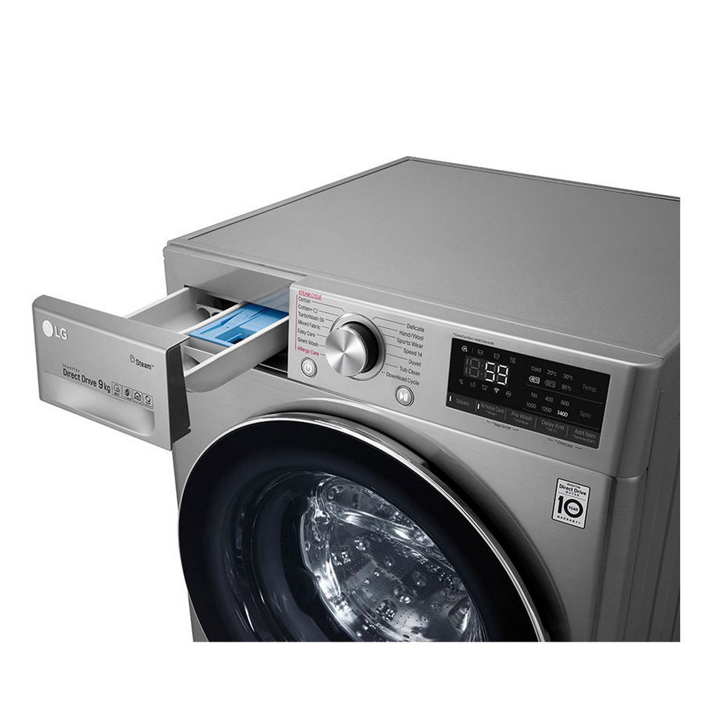 [ผ่อน0% 10ด] LG เครื่องซักผ้า ฝาหน้า รุ่น FV1409S3V ขนาด 9 กก. สีสแตนเลส AI.DD TurboWash FV1409 (ชลบุรี ส่งฟรี)
