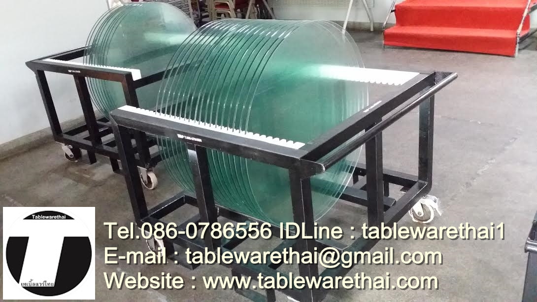 กระจกหมุนโต๊ะจีน เลซีซูซัน Lazy Susan Turntable 懒惰的苏珊 旋转玻璃餐桌 中式旋转玻璃桌套装 กระจกกลมใสขนาด 60 cm.หนา 10 mm. (สำหรับโต๊ะกลม 120 ซม.) Trp.Tablewarethai / ทีอาร์พี.เทเบิ้ลแวร์ไทย