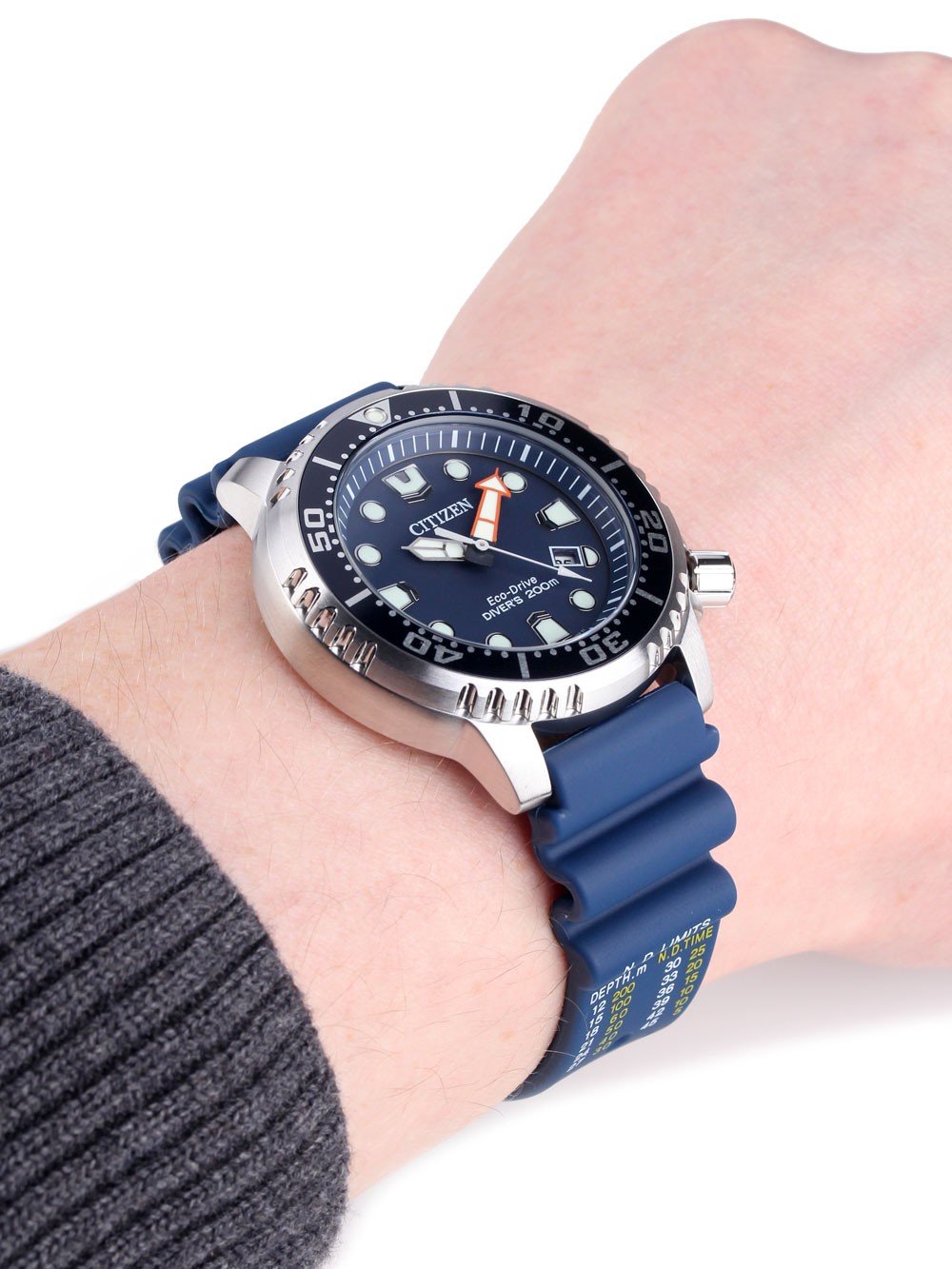 Citizen BN0151-17L นาฬิกาข้อมือผู้ชาย Eco-Drive Promaster Marine Blue ISO Cert. Divers 200m Men's Watch