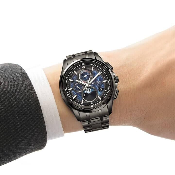 Citizen BY1008-67L นาฬิกาผู้ชาย Attesa HAKUTO-R Super Titanium™ Eco-Drive Radio Perpetual Moon Phase Limited 2,400 Men's Watch