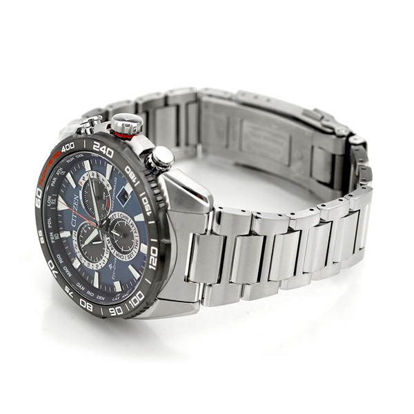Citizen CB5034-82L นาฬิกาผู้ชาย Promaster Land Eco-Drive Global Radio-Controlled Perpetual Calendar Chronograph Men's Watch